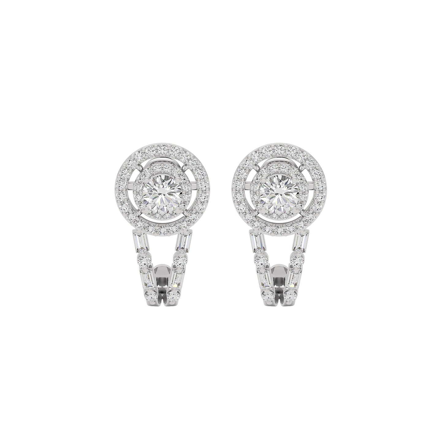 Serenade Solitaire Diamond Earrings 18 KT / White Gold