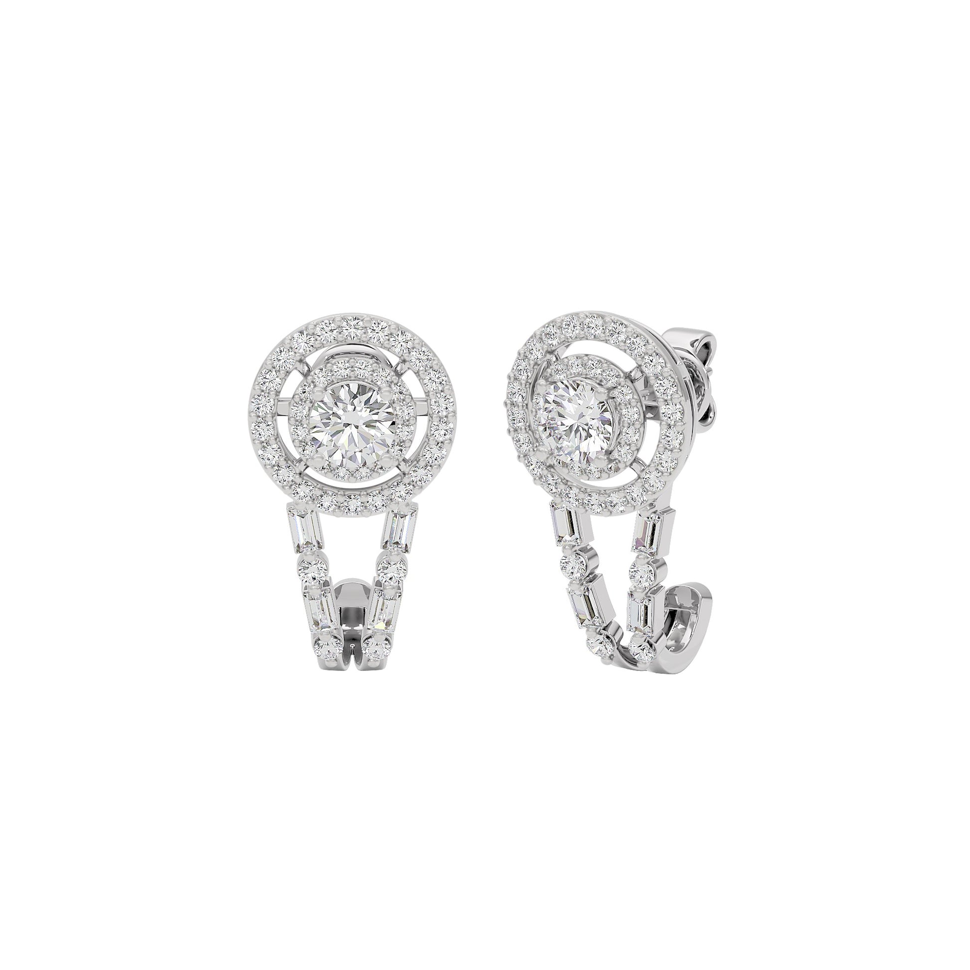Serenade Solitaire Diamond Earrings 18 KT / White Gold