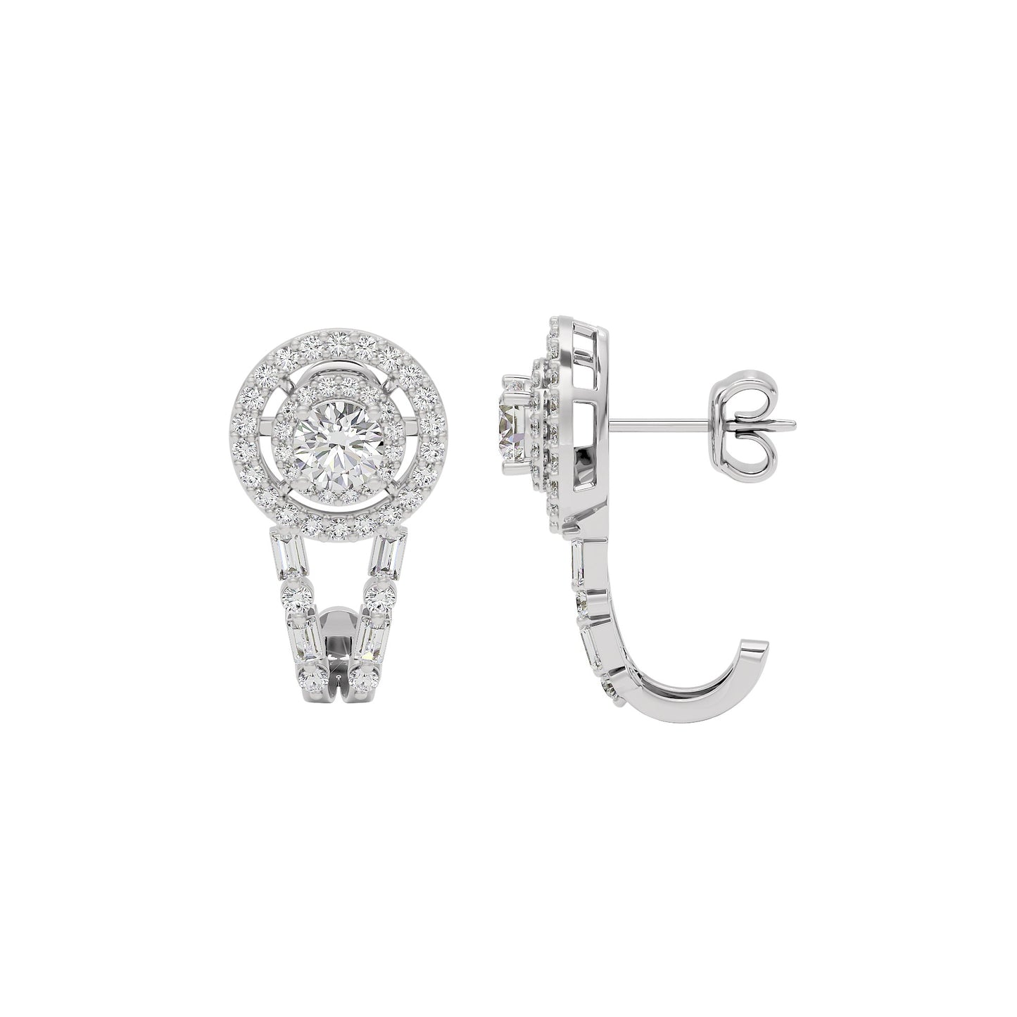 Serenade Solitaire Diamond Earrings 18 KT / White Gold