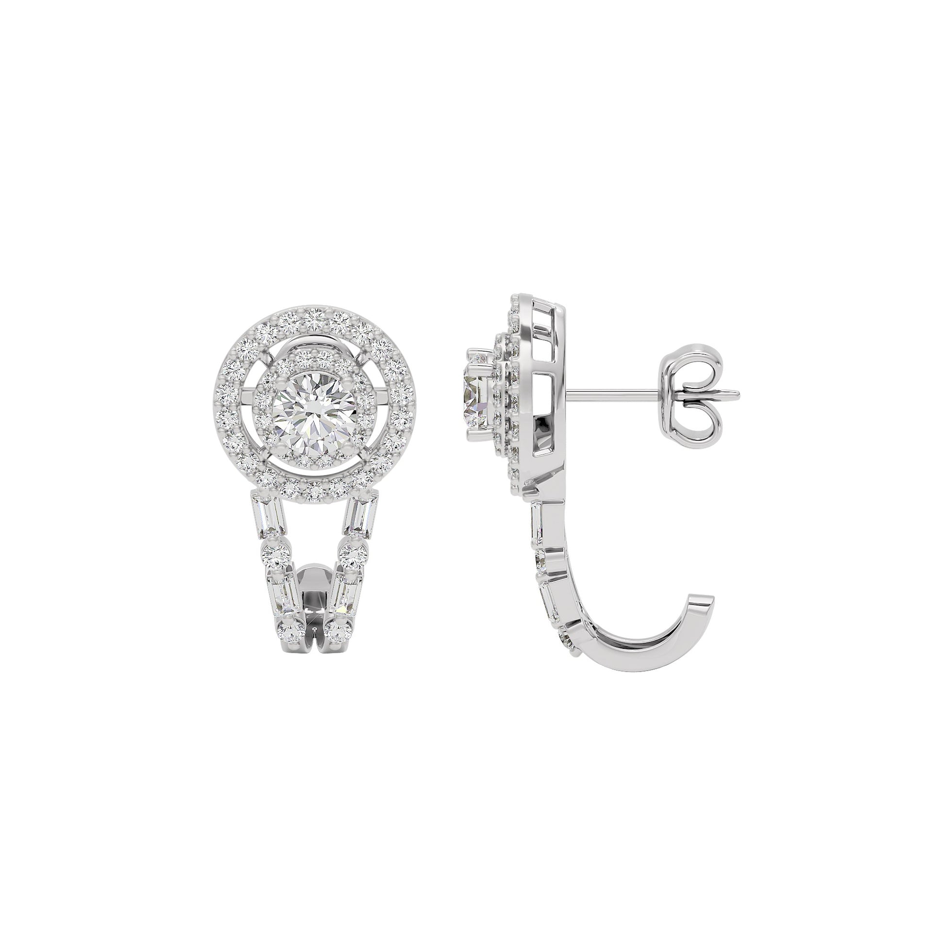 Serenade Solitaire Diamond Earrings 18 KT / White Gold