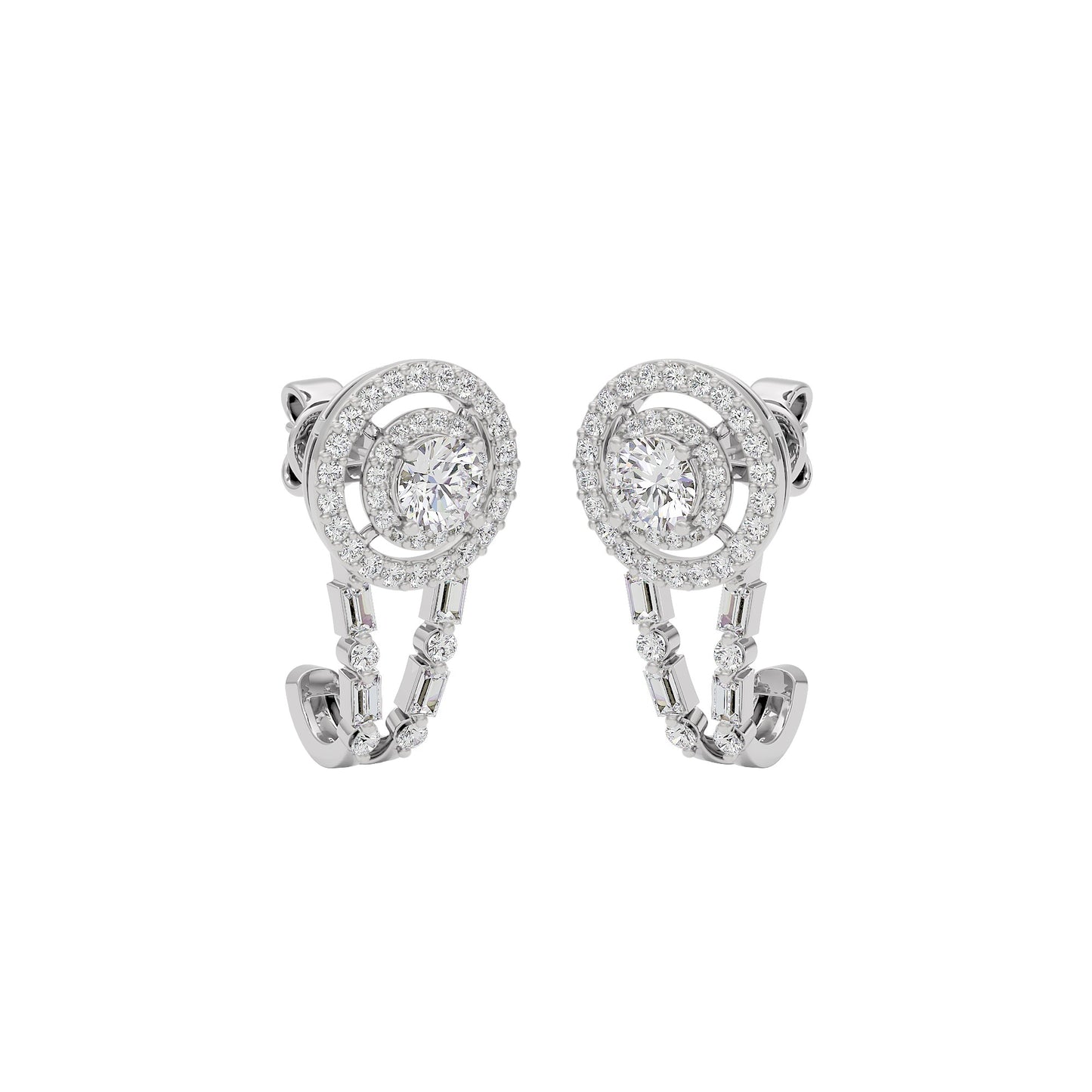 Serenade Solitaire Diamond Earrings 18 KT / White Gold