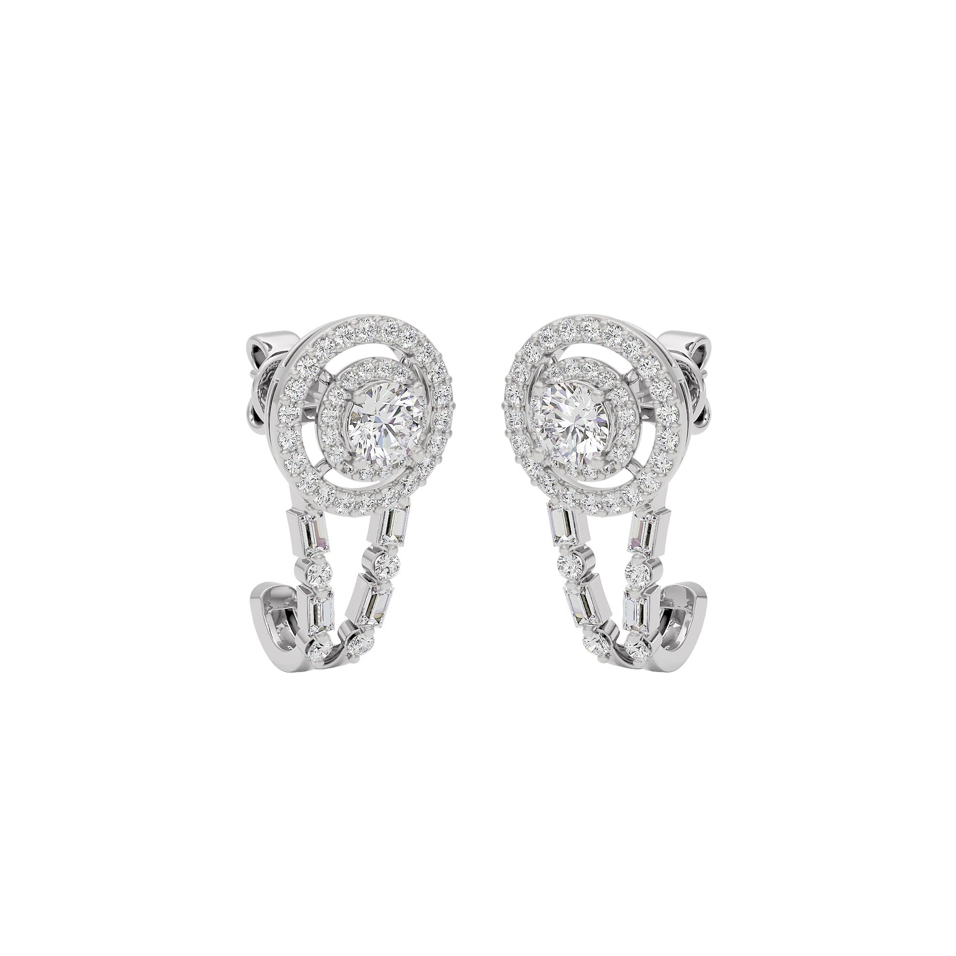Serenade Solitaire Diamond Earrings 18 KT / White Gold