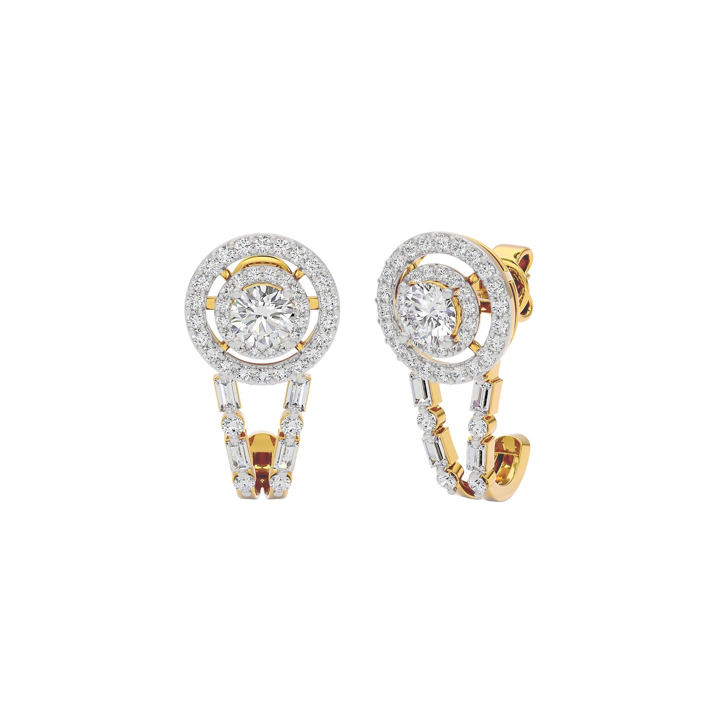 Serenade Solitaire Diamond Earrings 18 KT / Yellow Gold