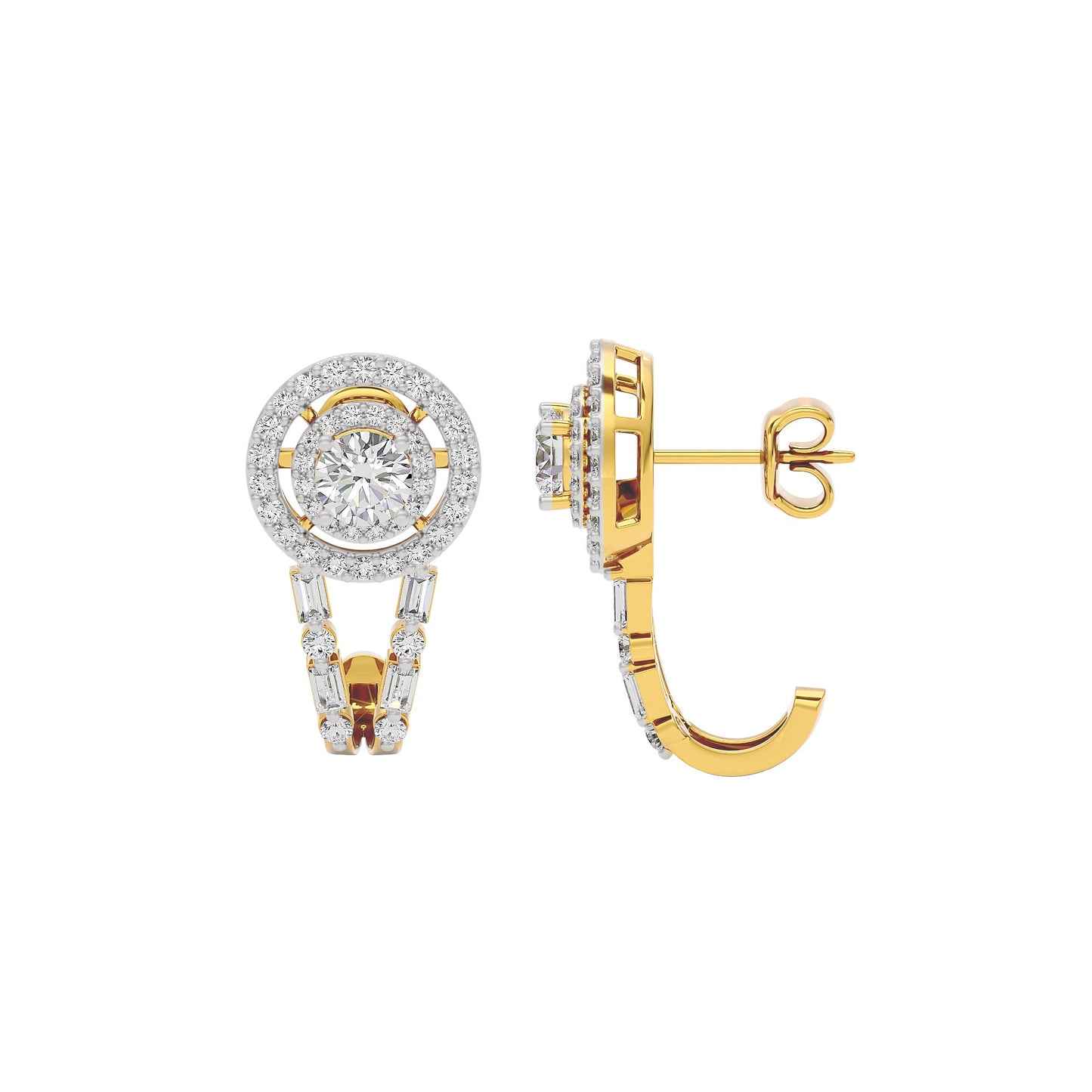 Serenade Solitaire Diamond Earrings 18 KT / Yellow Gold