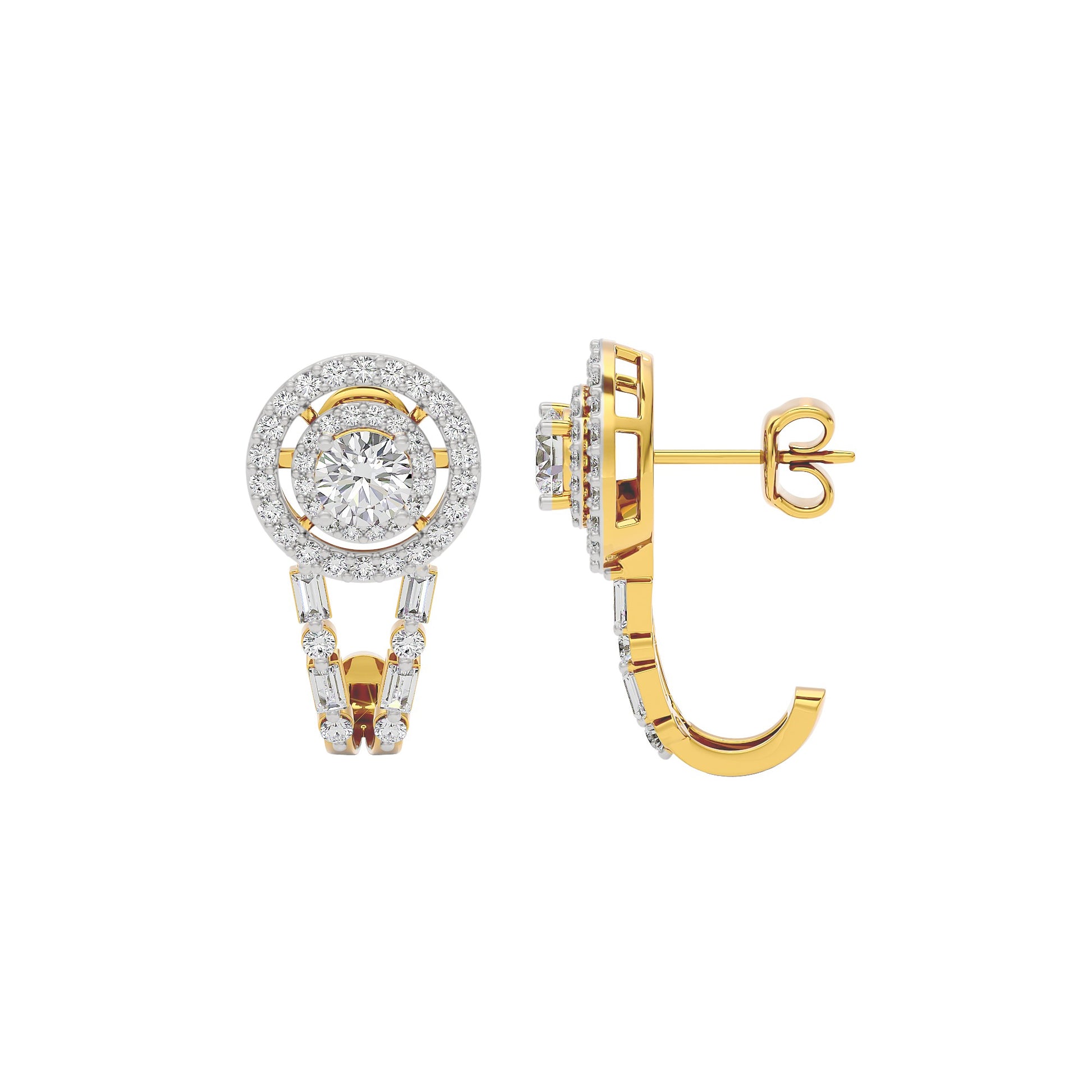Serenade Solitaire Diamond Earrings 18 KT / Yellow Gold