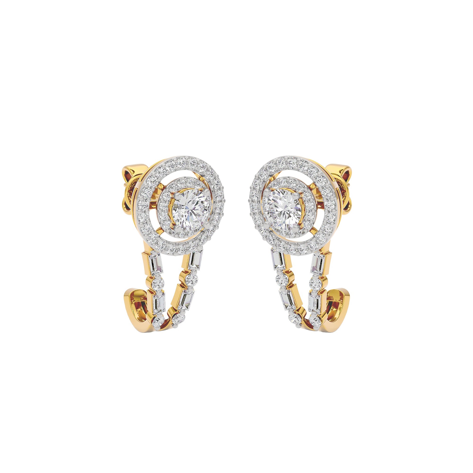 Serenade Solitaire Diamond Earrings 18 KT / Yellow Gold
