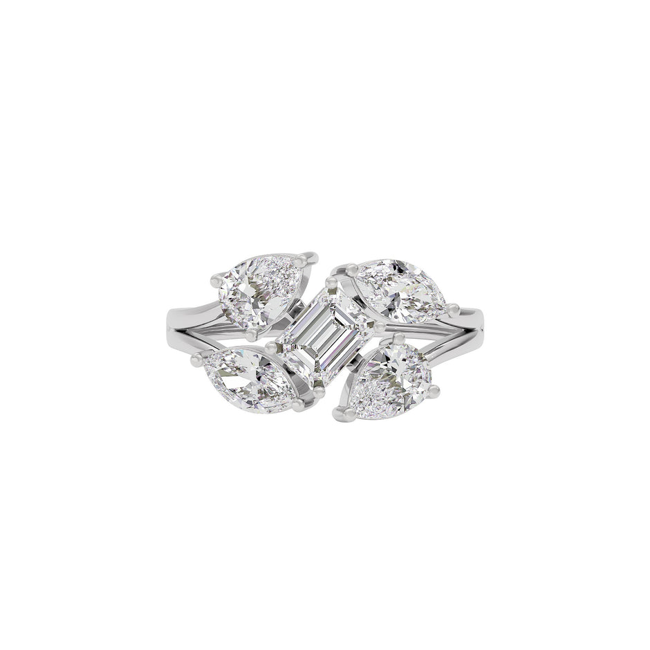Graceful Glamour Diamond Ring 18 KT / White Gold / 22