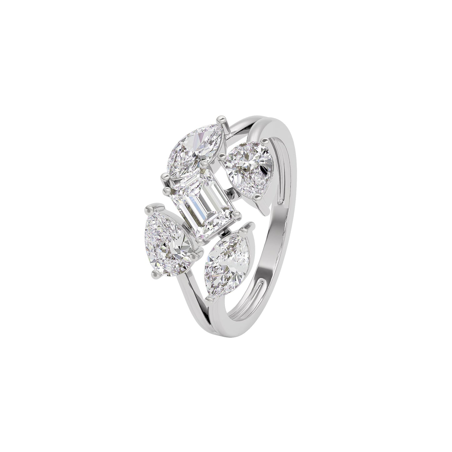 Graceful Glamour Diamond Ring 18 KT / White Gold / 22