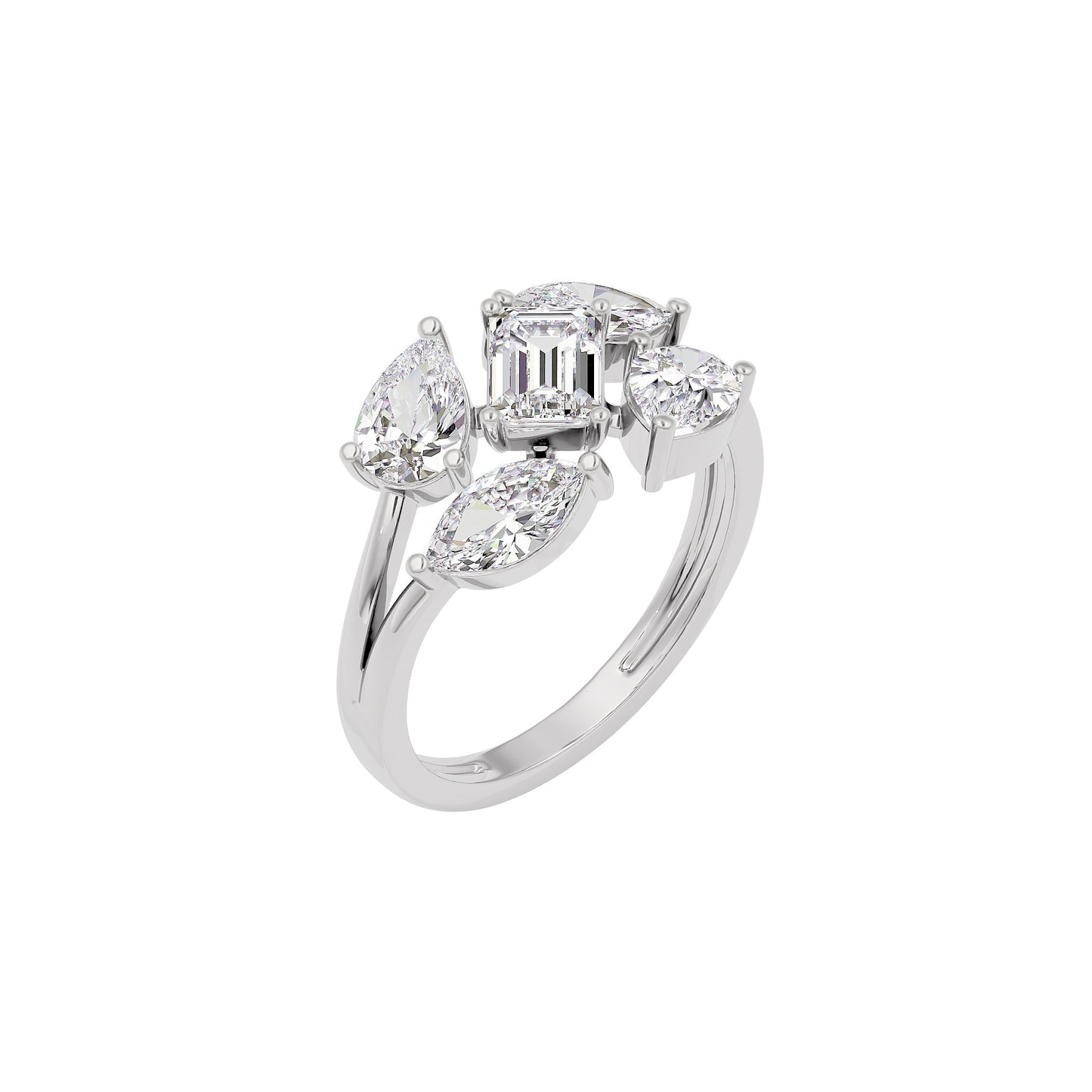 Graceful Glamour Diamond Ring 18 KT / White Gold / 22
