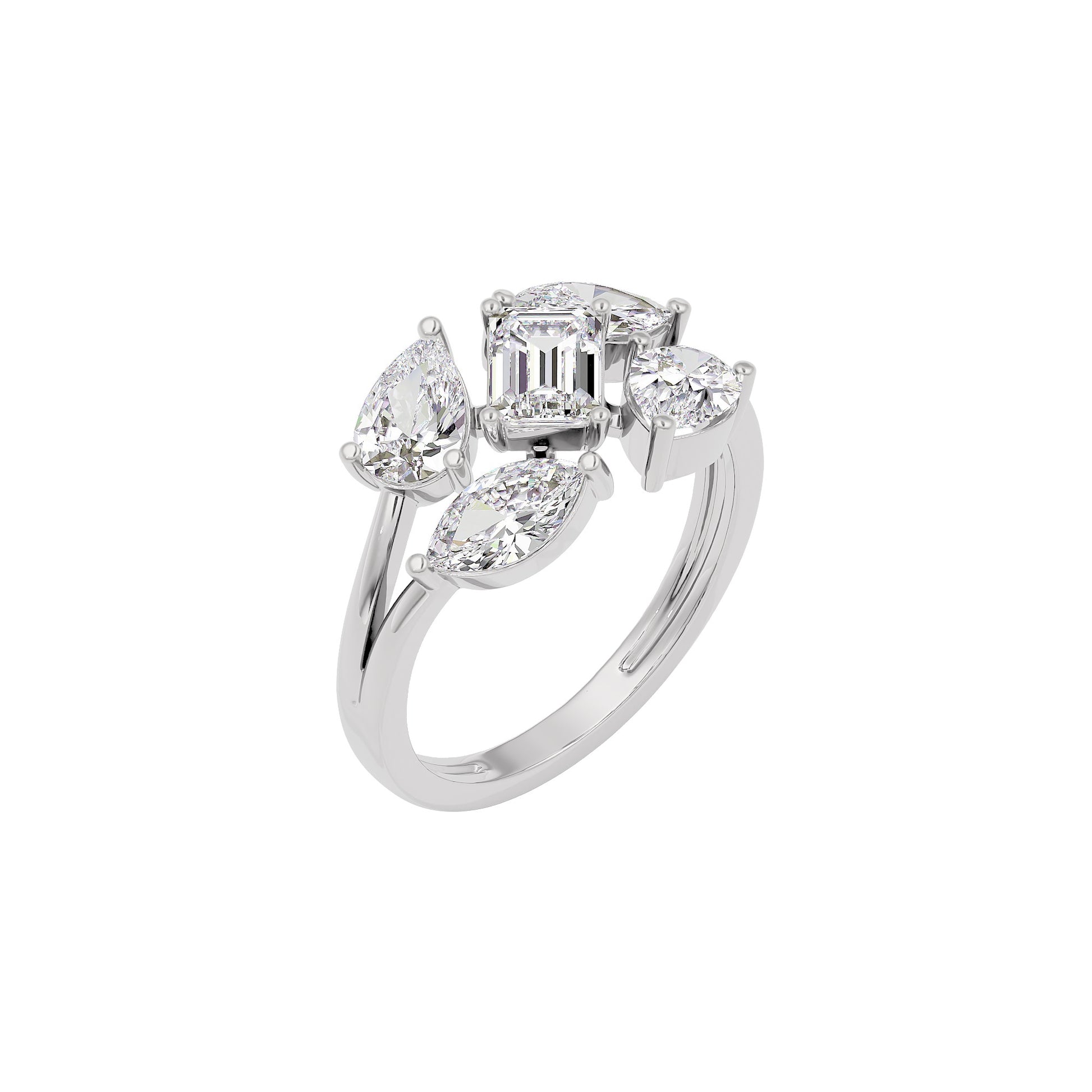 Graceful Glamour Diamond Ring 18 KT / White Gold / 22