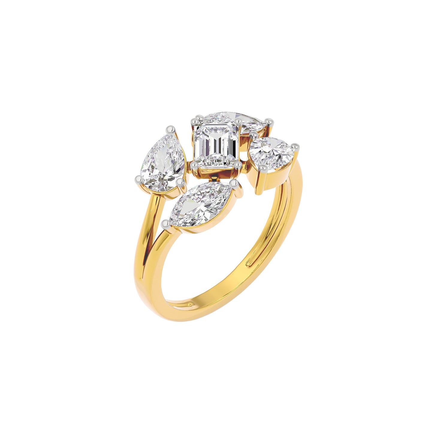 Graceful Glamour Diamond Ring 18 KT / Yellow Gold / 22