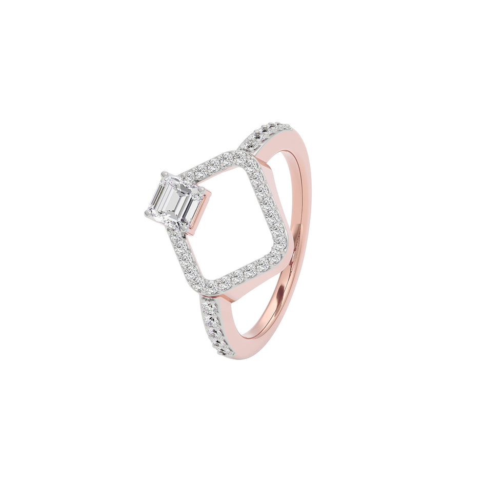 Dazzling Enigma Diamond Ring 18 KT / Rose Gold / 22