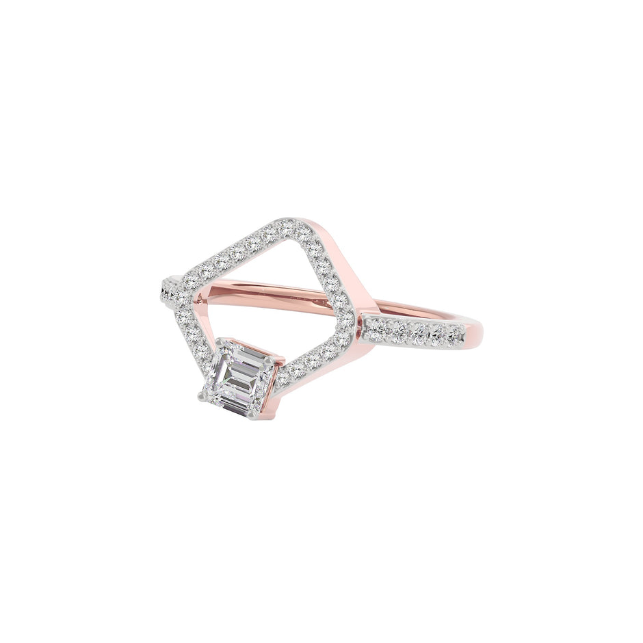 Dazzling Enigma Diamond Ring 18 KT / Rose Gold / 22