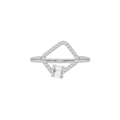 Dazzling Enigma Diamond Ring 18 KT / White Gold / 22