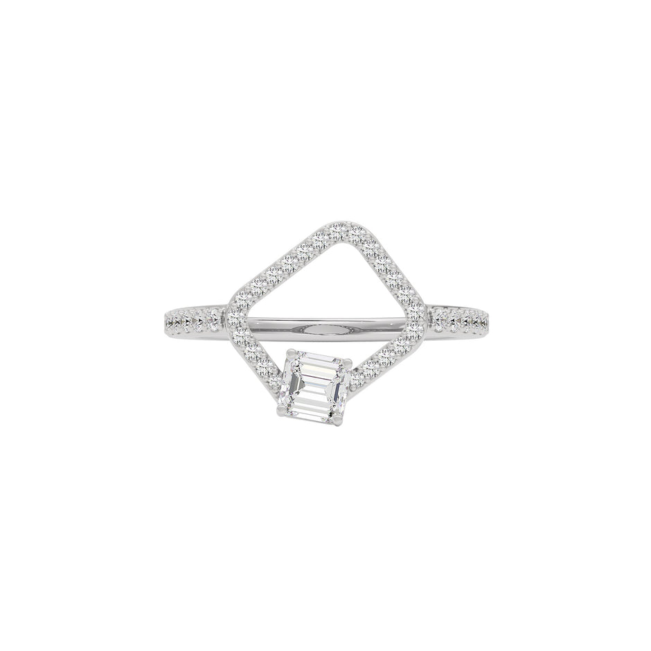 Dazzling Enigma Diamond Ring 18 KT / White Gold / 22