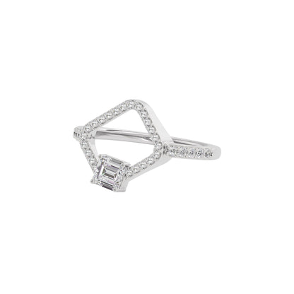 Dazzling Enigma Diamond Ring 18 KT / White Gold / 22