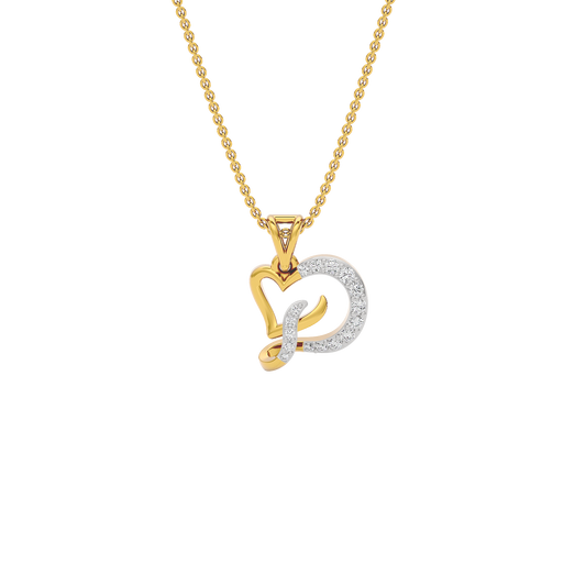 Dazzle ‘D’ Diamond Pendant