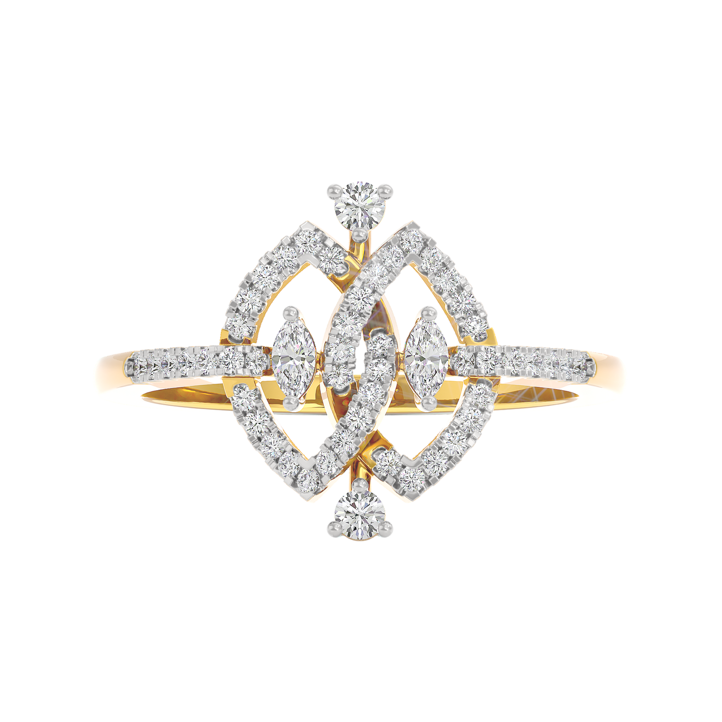 Sparkling Duo Diamond Ring