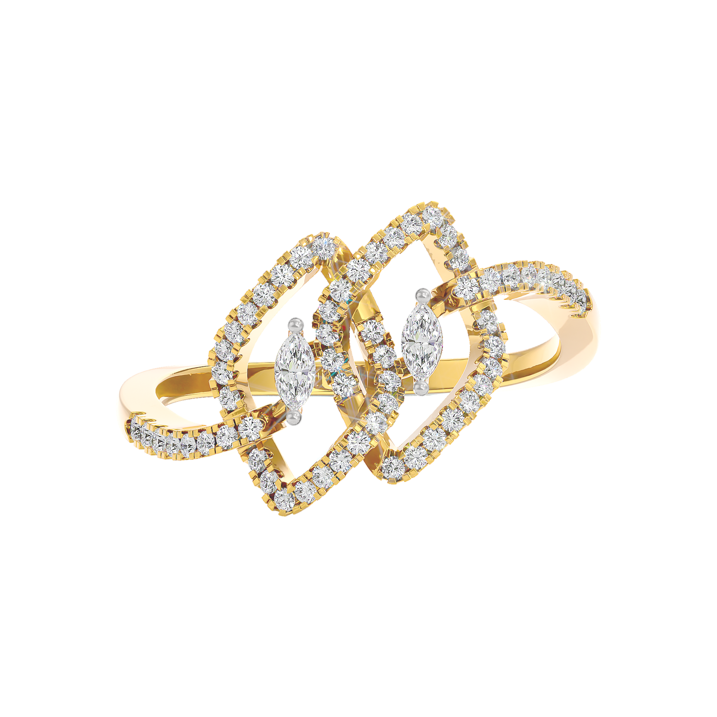 Twin Lustre Diamond Ring