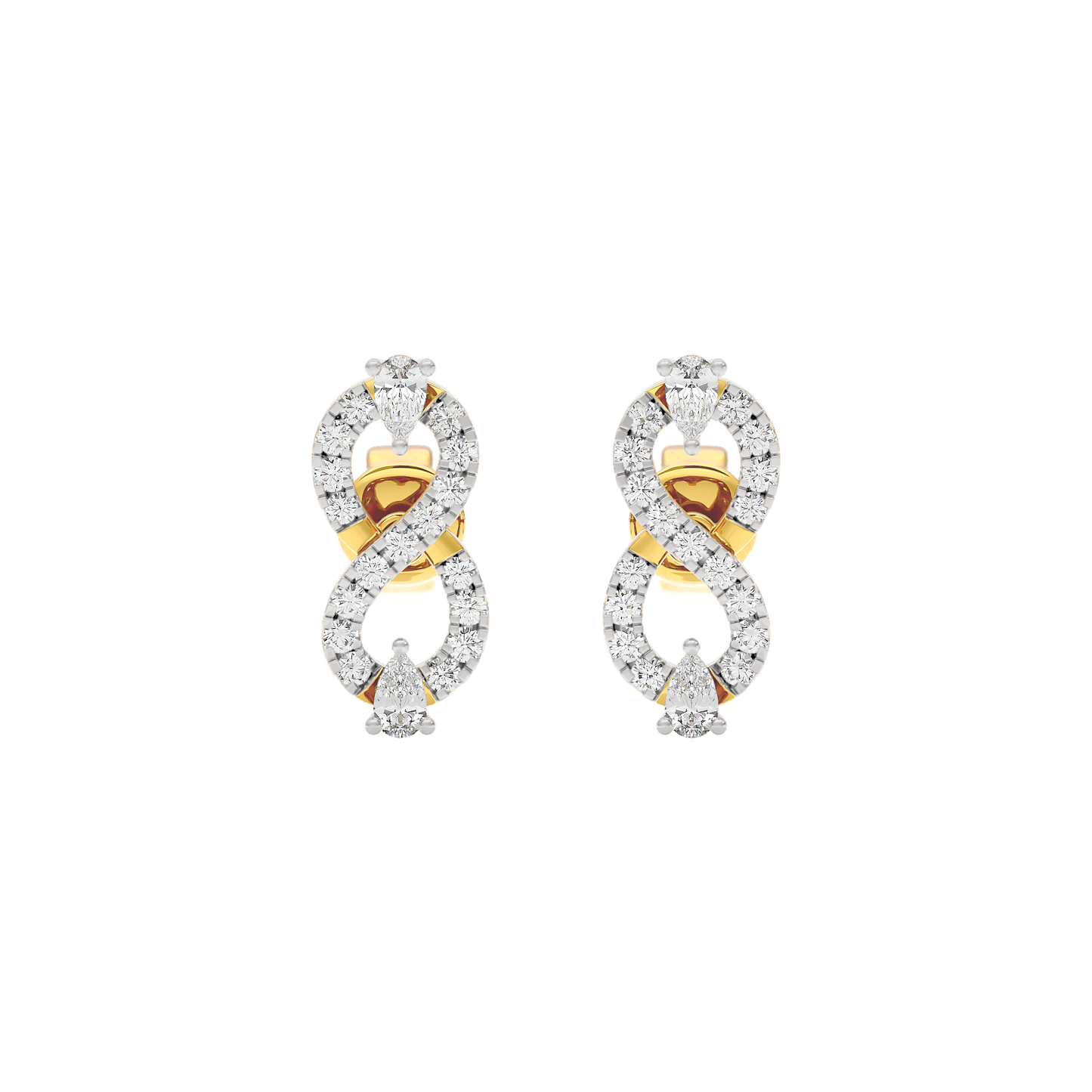 Vivid Eight Diamond Earrings