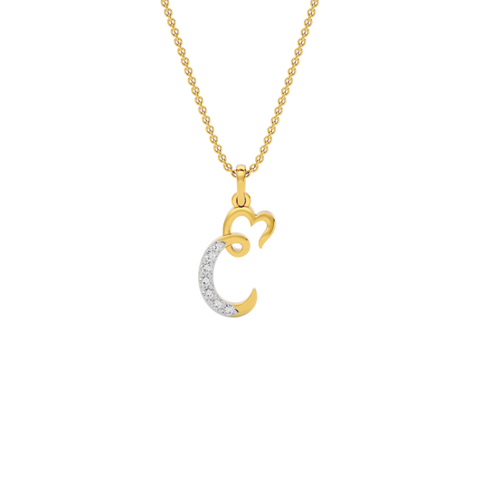 Confident ‘C’ Diamond Pendant