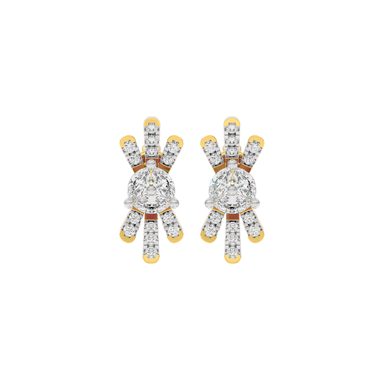 Radiant Six Diamond Earrings