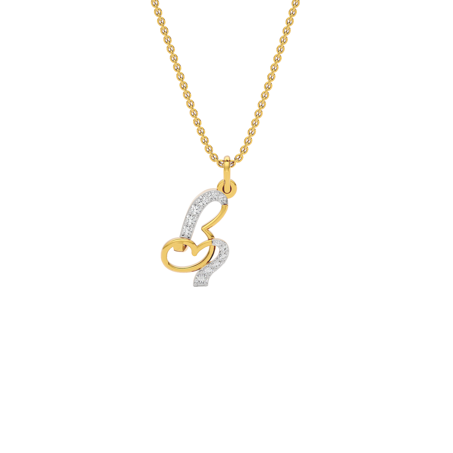 Beautiful ‘B’ Diamond Pendant