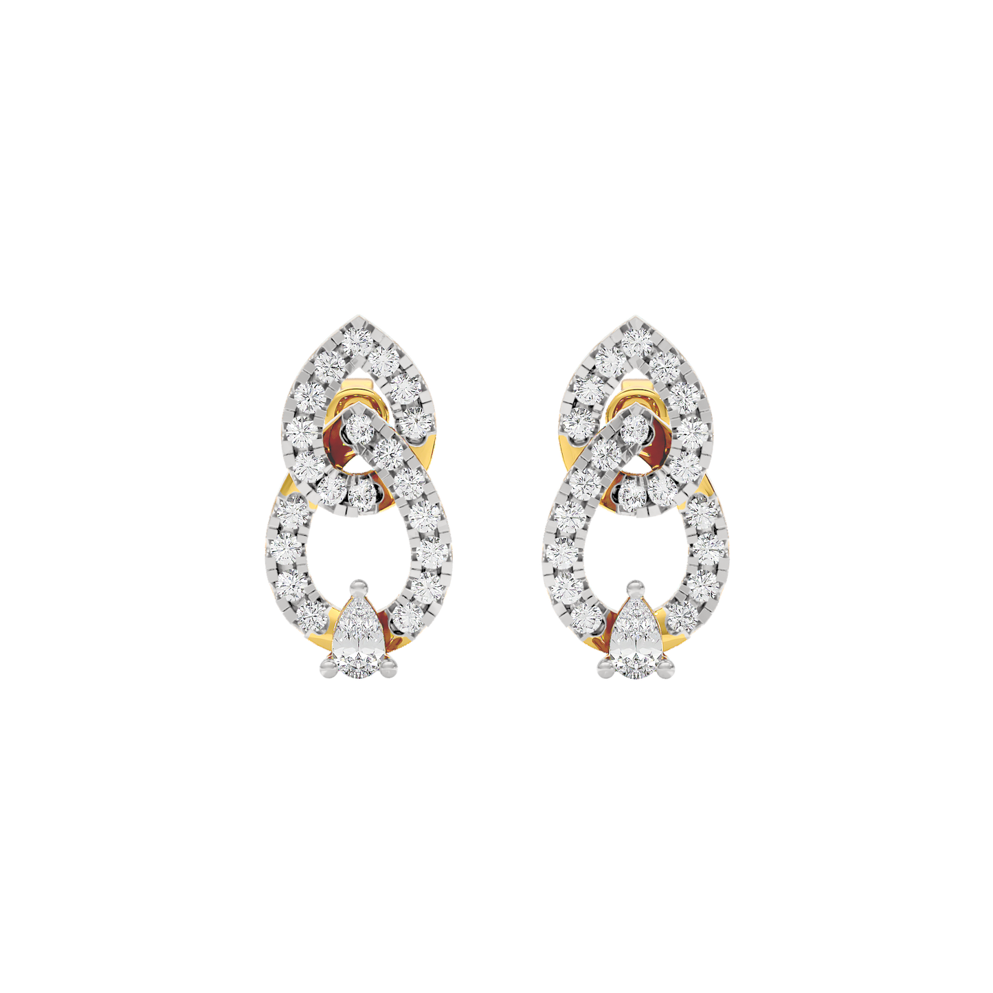 Pear Fusion Diamond Earrings