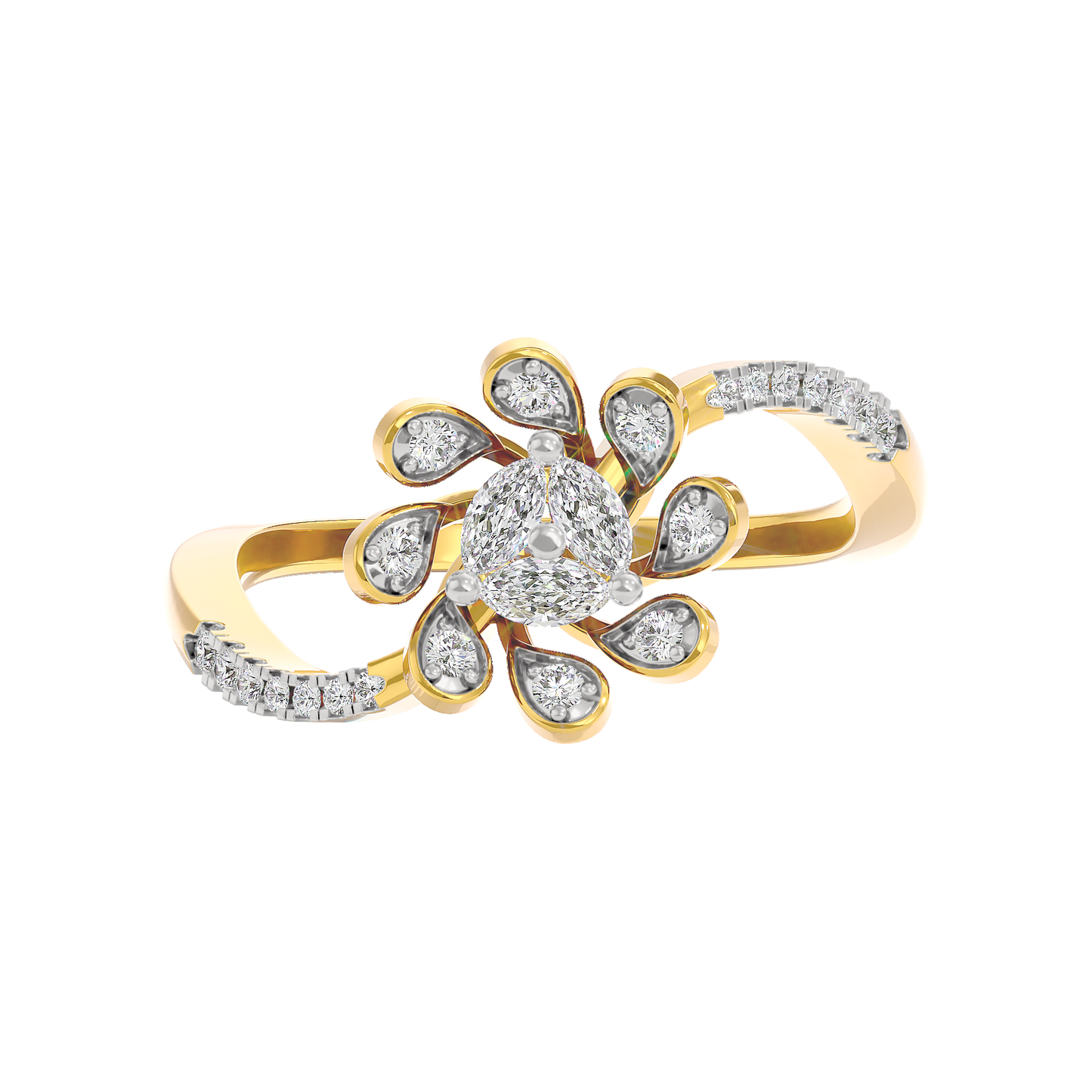 Brilliant Daisy Diamond Ring