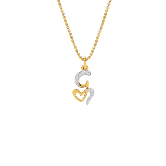 Glow-getter ‘G’ Diamond Pendant