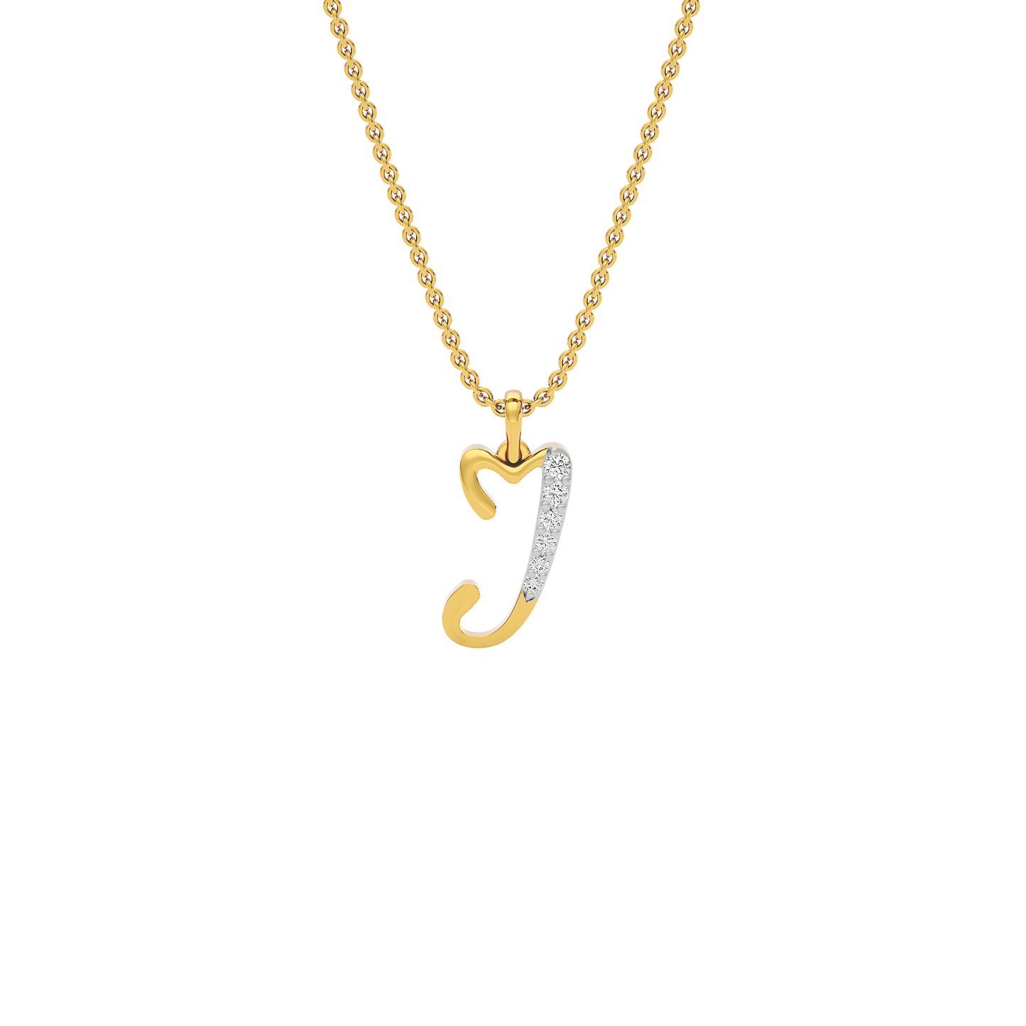 Jubliant ‘J’ Diamond Pendant