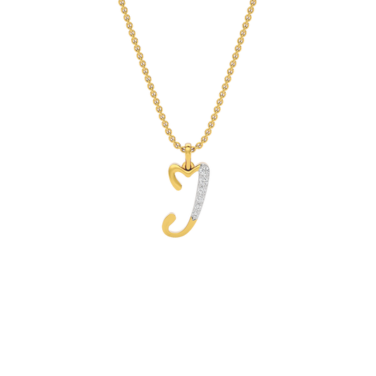 Jubliant ‘J’ Diamond Pendant