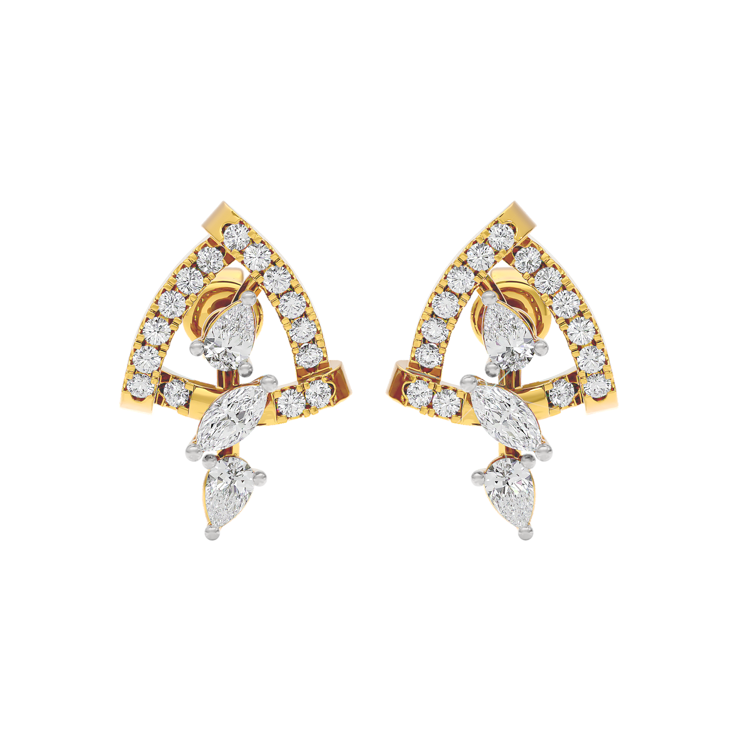 Bold Facet Diamond Earrings