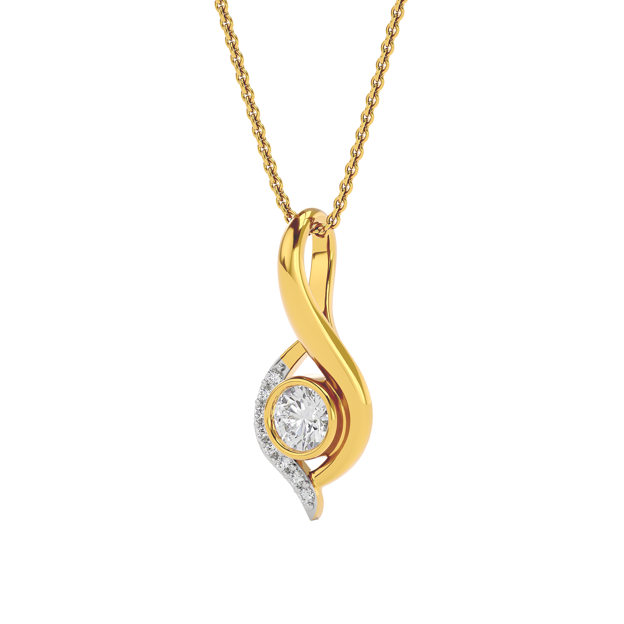 Celestial Crescendo Diamond Pendant