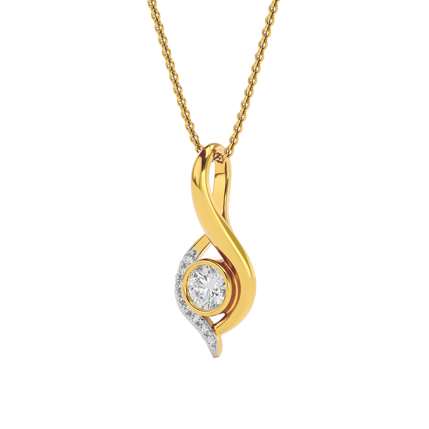 Celestial Crescendo Diamond Pendant