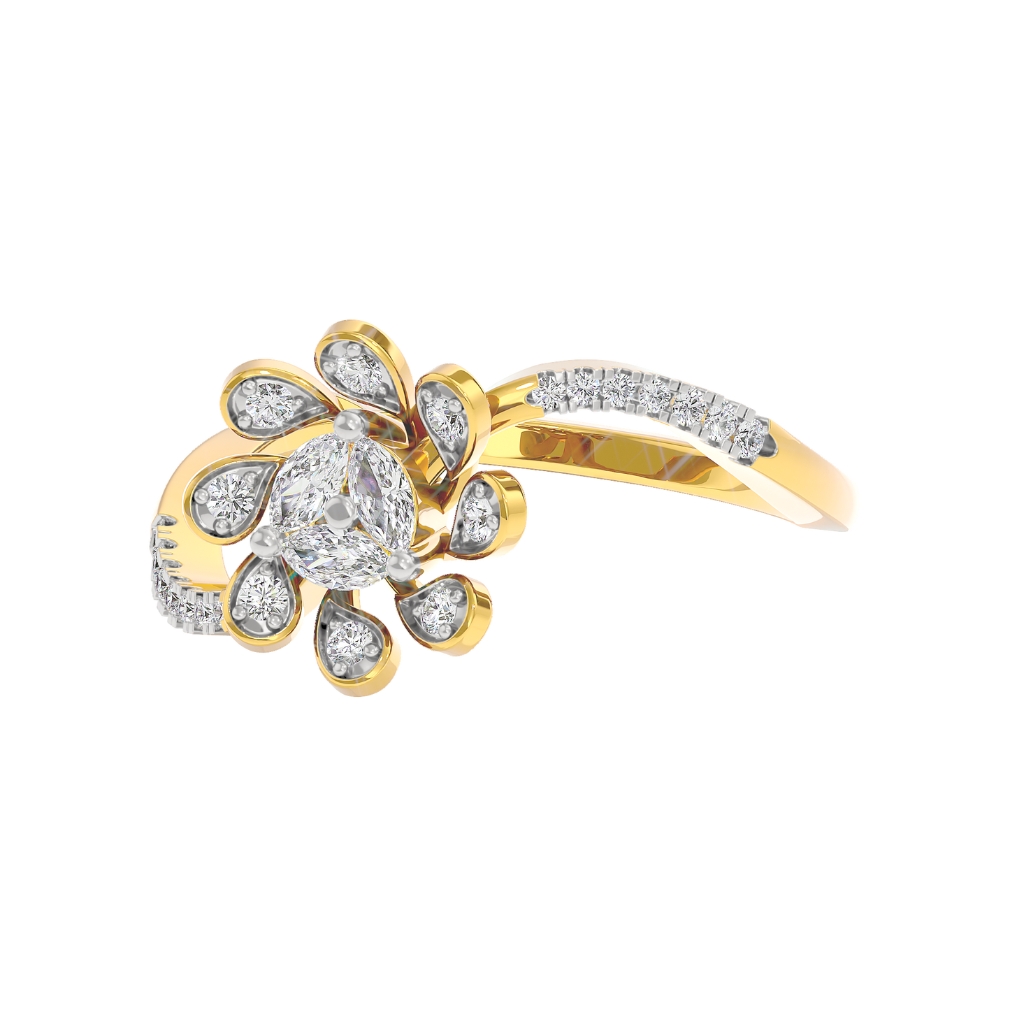 Brilliant Daisy Diamond Ring