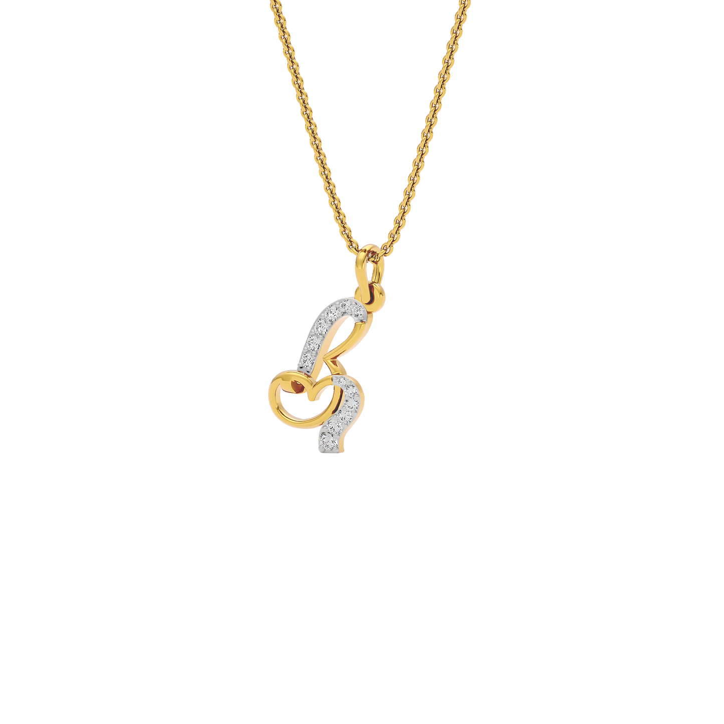 Beautiful ‘B’ Diamond Pendant