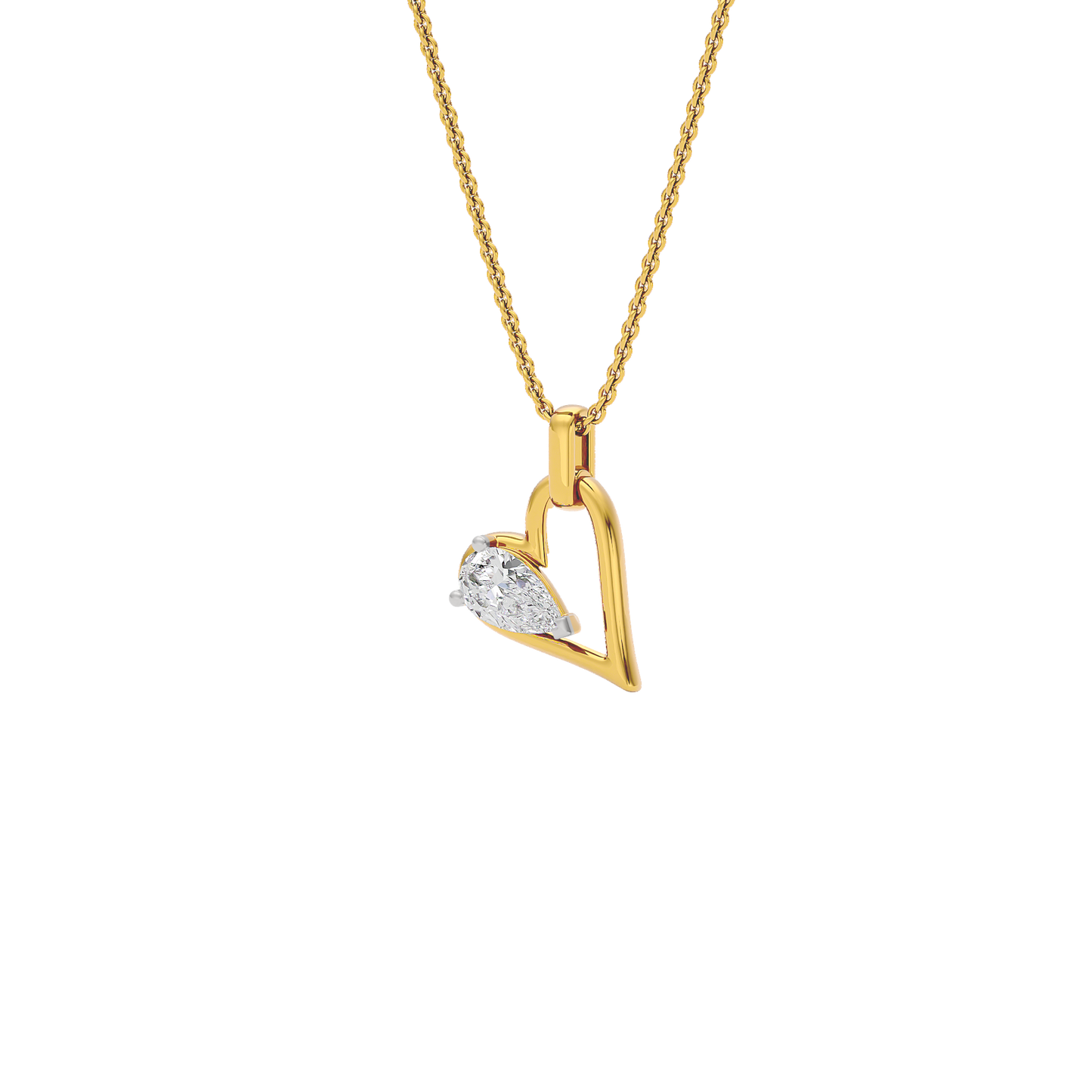 Serene Heart Diamond Pendant