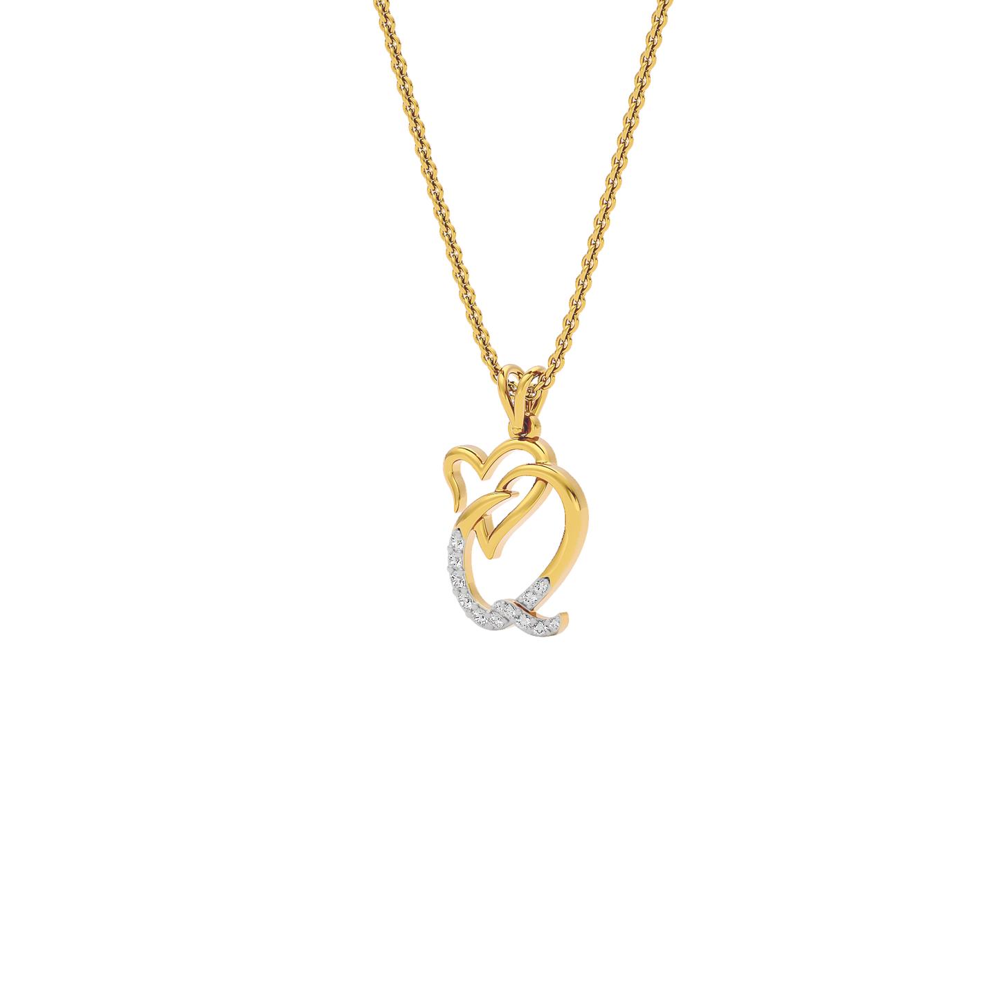 Queen ‘Q’ Diamond Pendant