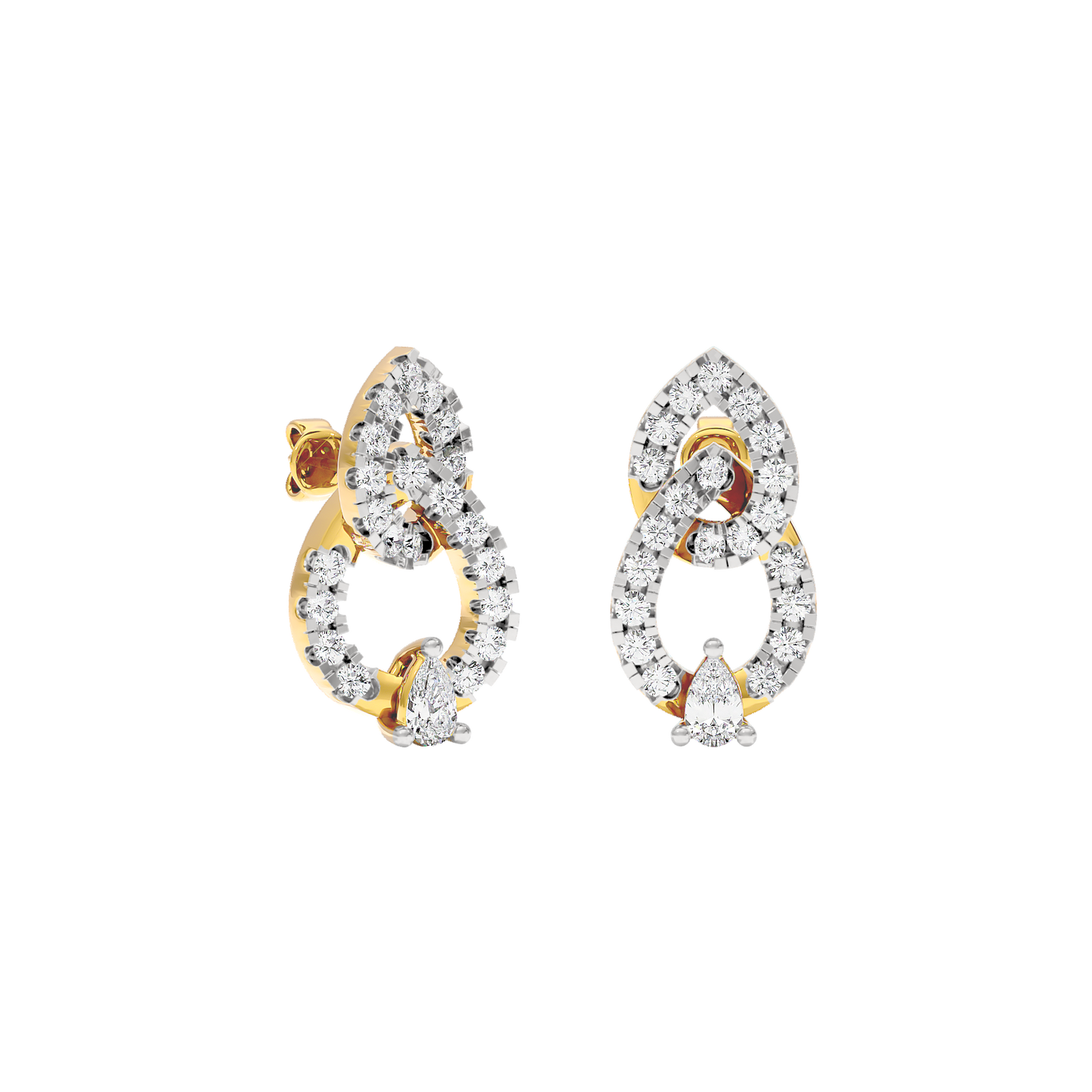 Pear Fusion Diamond Earrings