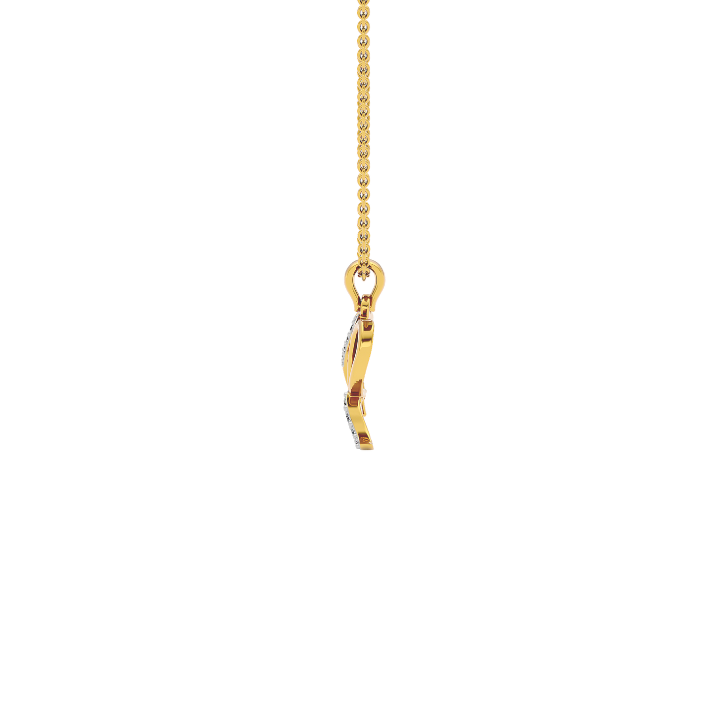 Radiant ‘R’ Diamond Pendant