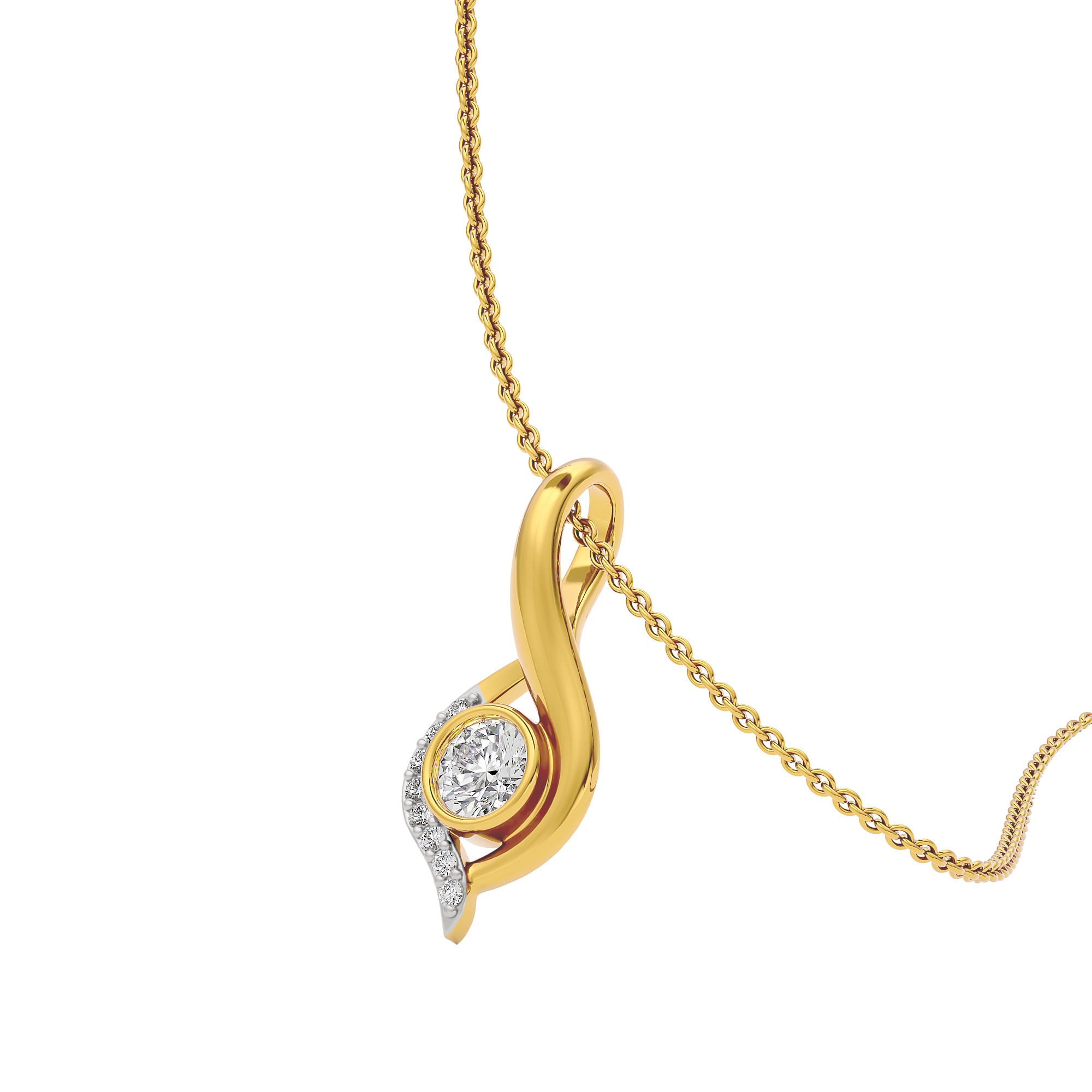 Celestial Crescendo Diamond Pendant