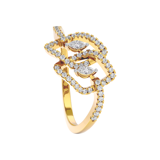 Twin Lustre Diamond Ring