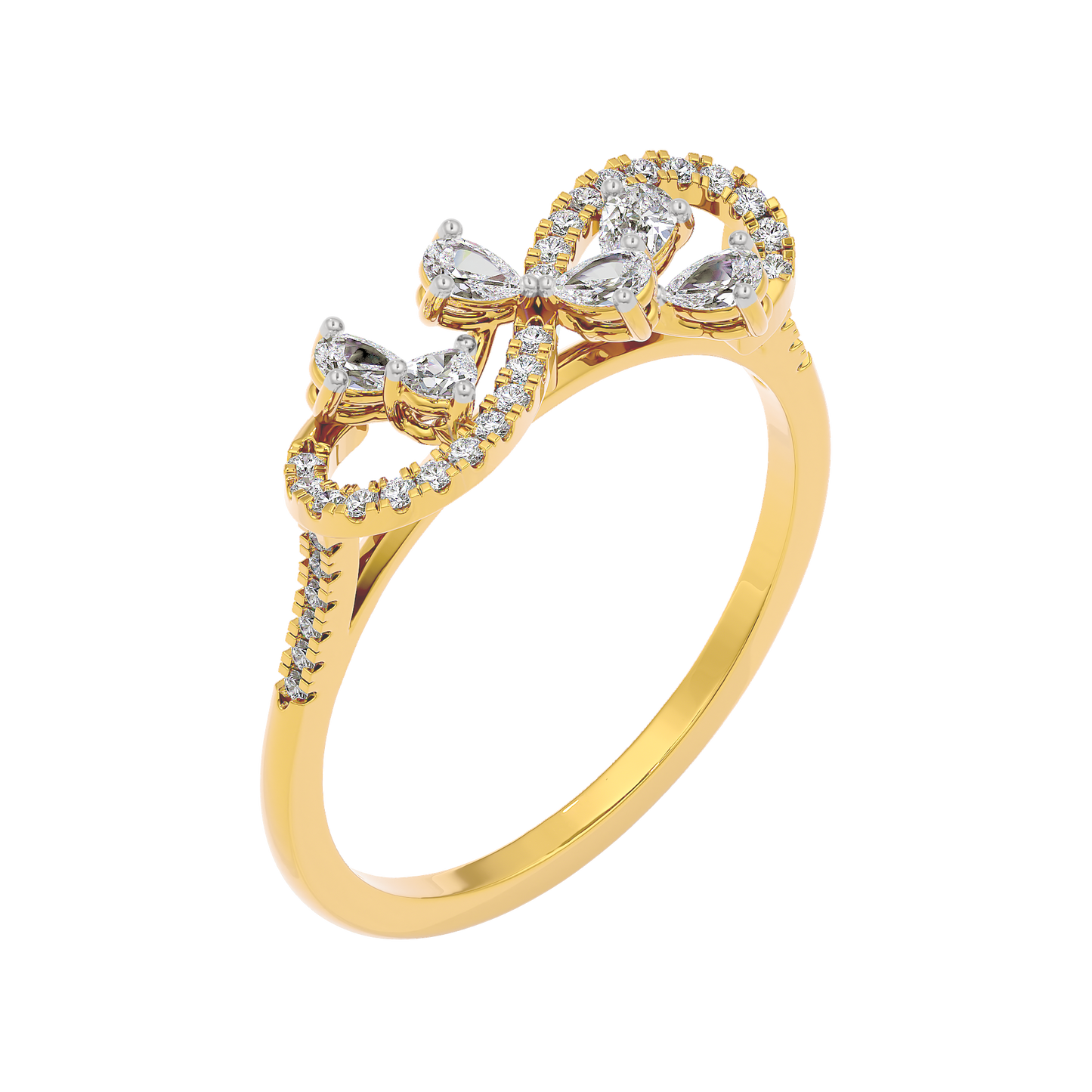 Elara Two Tone Diamond Ring