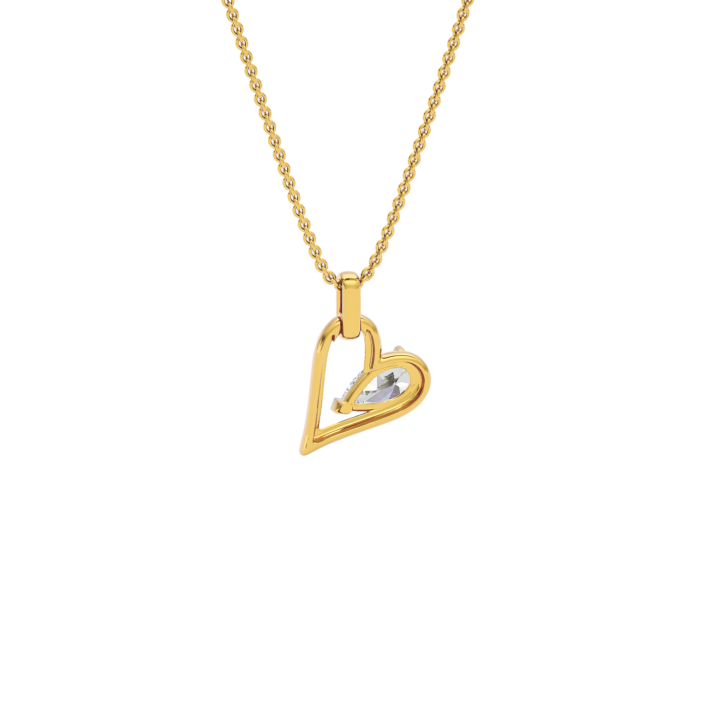 Serene Heart Diamond Pendant