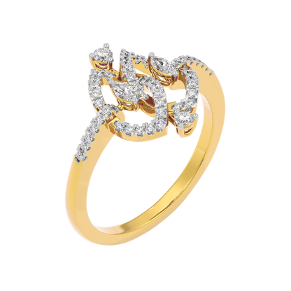 Sparkling Duo Diamond Ring