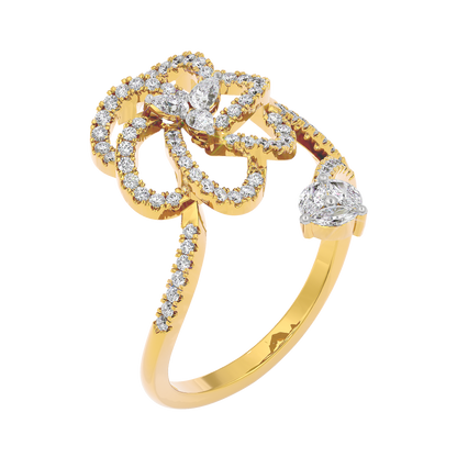 Spiral Twist Diamond Ring