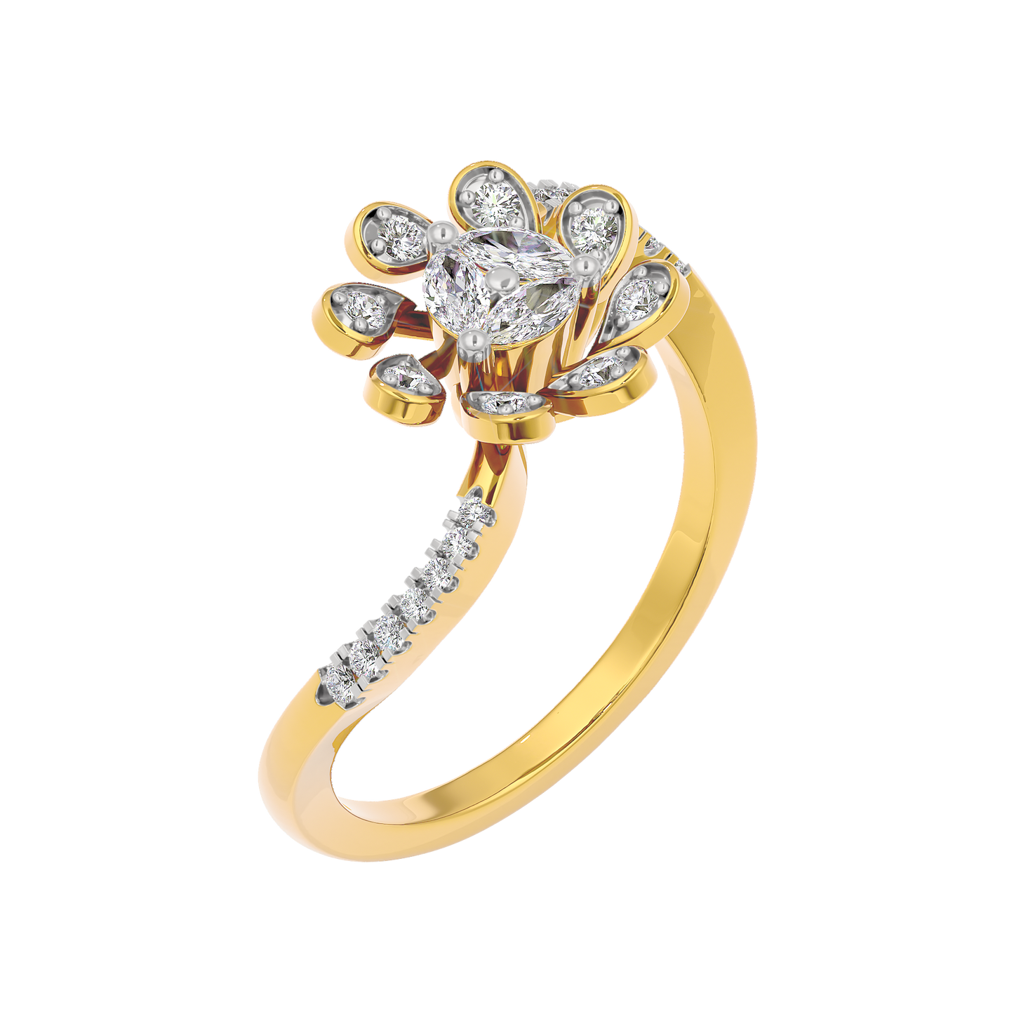 Brilliant Daisy Diamond Ring