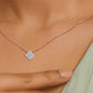 Glow Grid Diamond Chain Necklace