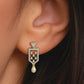Shield Drop Diamond Earrings